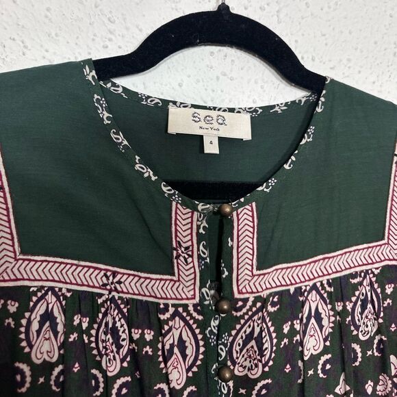 Sea New York Dark Green and Maroon Sailor Dress size 4 - Picture 8 of 11